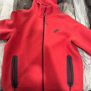 Nike Red Full-Zip Sweatshirt tech jacket
